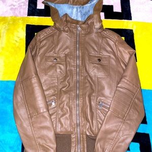 Faux leather jacket